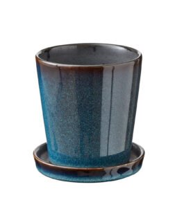 Bitz Květináč s podtáckem 10 cm Dark Blue/Black