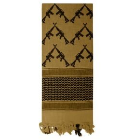 ROTHCO šátek SHEMAGH CROSSED RIFLES 107 x 107 cm COYOTE