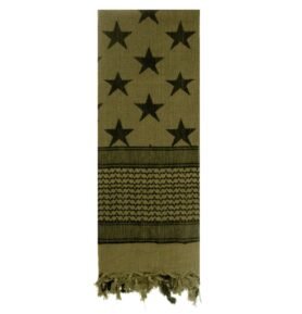 ROTHCO šátek SHEMAGH vlajka USA - hvězdy a pruhy ZELENÝ
