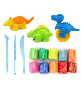 Aga4Kids Plastelína 10ks + příslušenství Dinosauři