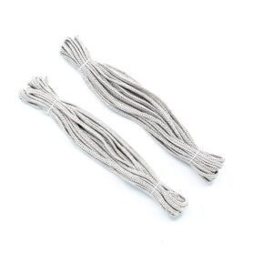 Šňůra pletená ozdobná "ŠUJTÁŠ" STŘÍBŘITÝ NV 5mm (2x10m)
