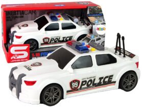 Lean Toys Sportovní policejní auto 1:16 bílé se zvukem