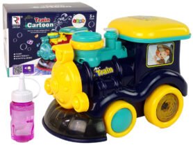Lean Toys Lokomotiva na mýdlové bubliny modrá