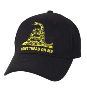 ROTHCO čepice baseball DON'T TREAD ON ME ČERNÁ