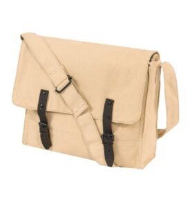 ROTHCO taška přes rameno plátěná VINTAGE s koženými řemínky KHAKI