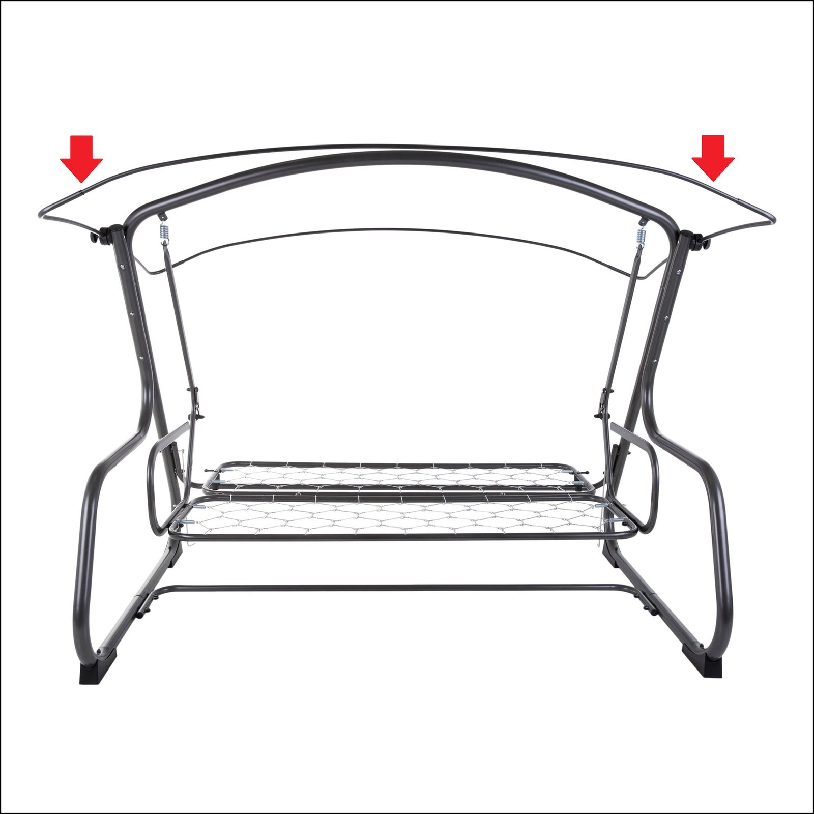 Konstrukce stříšky na houpačku Ravenna Antracit PATIO