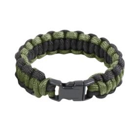 Náramek SURVIVAL PARACORD OLIV-ČERNÝ vel. 9