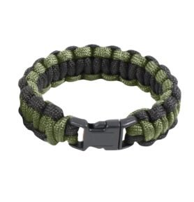 Náramek SURVIVAL PARACORD OLIV-ČERNÝ vel. 7