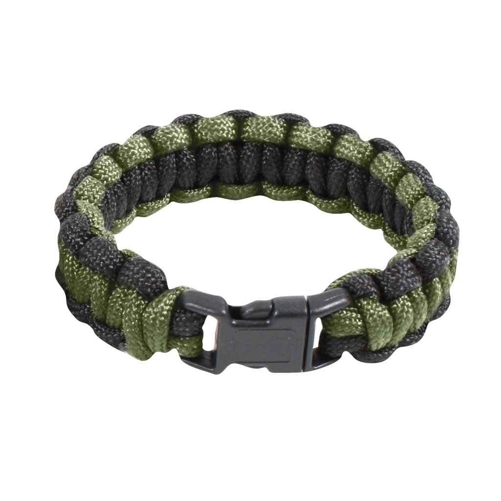 Náramek SURVIVAL PARACORD OLIV-ČERNÝ vel. 7