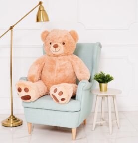 Tomido Plyšový medvěd Adam 130 cm světle hnědý