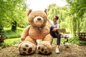 Tomido Plyšový medvěd Amigo 350 cm světle hnědý