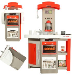 Tomido Dětská kuchyňka elektrické hořáky zvuky skládací kufřík na kolečkách