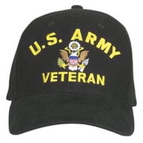 ROTHCO čepice U.S. ARMY VETERAN baseball ČERNÁ