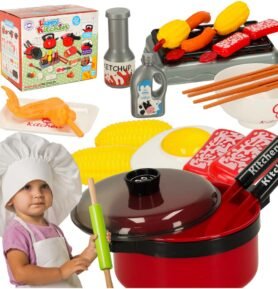 Tomido Dětská sada na vaření nádobí kuchyňské doplňky 35 dílů
