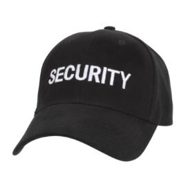 ROTHCO čepice baseball bílý nápis "SECURITY" ČERNÁ