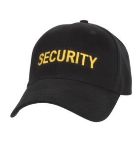 ROTHCO čepice baseball žlutý nápis "SECURITY" ČERNÁ