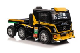 LEAN CARS Elektrické Autíčko Mercedes + Návěs XMX622B LCD Žluté