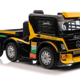 LEAN CARS Elektrické Autíčko Mercedes + Návěs XMX622B LCD Žluté