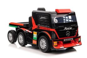 LEAN CARS Elektrické autíčko Mercedes + Návěs XMX622B LCD Červené