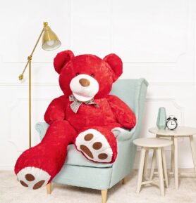 Tomido Plyšový medvěd Amigo 160 cm červený