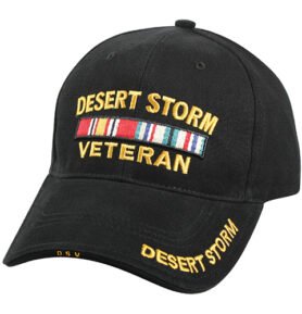 ROTHCO čepice baseball DELUXE DESERT STORM VETERAN ČERNÁ