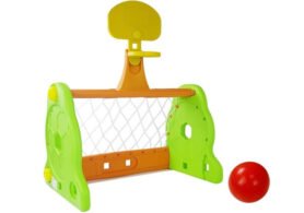 Tomido Fotbalová Branka Basketbal 2v1 Pro Děti Zeleno Oranžová