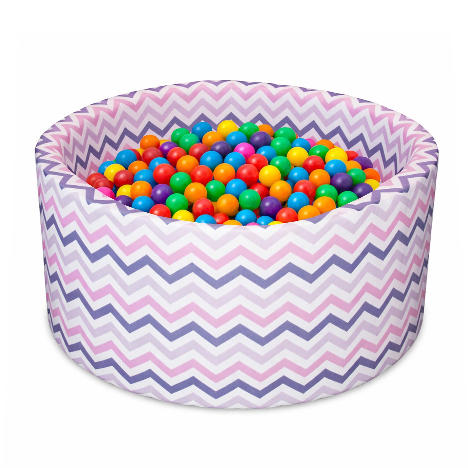 Aga Suchý bazén 90x40 cm s míčky ZigZag Barevný