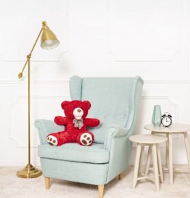 Tomido Plyšový medvídek Amigo 70 cm červený