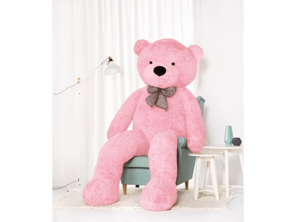 Tomido Plyšový medvěd Classico 270 cm růžový