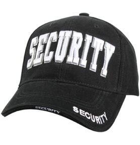 ROTHCO čepice DELUXE SECURITY "bílý nápis" baseball ČERNÁ