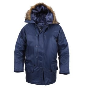 Bunda US pilotní typ N-3B dlouhá MODRÁ vel. L