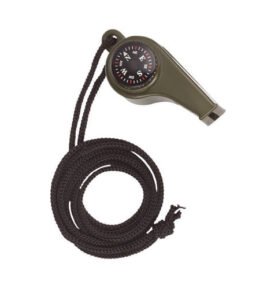 ROTHCO píšťalka plastová s teploměrem a kompasem ZELENÁ