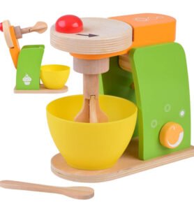 Tomido Dřevěný mixér pro děti kuchyňka Barevný
