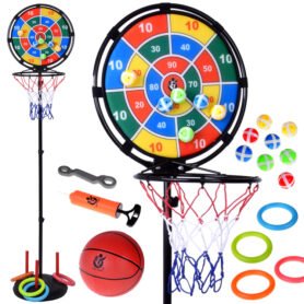 Tomido Sportovní sada 3v1 Basketbalový stojan + příslušenství
