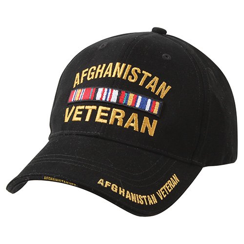 ROTHCO čepice DELUXE AFGHANISTAN VETERAN baseball ČERNÁ