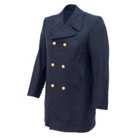 Kabát ITALSKÝ vlněný dvouřadé zapínání MODRÝ vel. 56XL