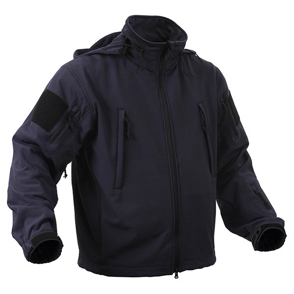 Bunda TACTICAL s kapucí softshell TMAVĚ MODRÁ vel. XXL