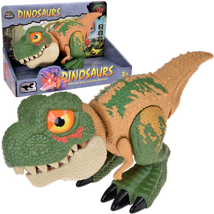 Tomido Pohyblivý DINOSAURUS Tyrannosaurus Rex Zvuk + světlo ZELENÝ