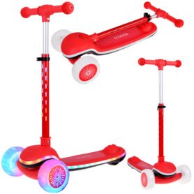 Tomido Balanční koloběžka SCOOTER 3kolová Barevná světýlka