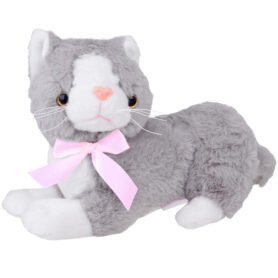 Tomido Plyšová kočka Flico koťátko ležící 34 cm šedá