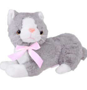 Tomido Plyšová kočka Flico koťátko ležící 34 cm šedá