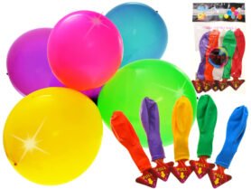 Tomido Karnevalová sada balónků svítících LED barevných 5 ks 30 cm