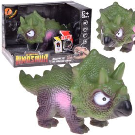 Tomido Figurka dinosaurus triceratops interaktivní se zvukem gumová