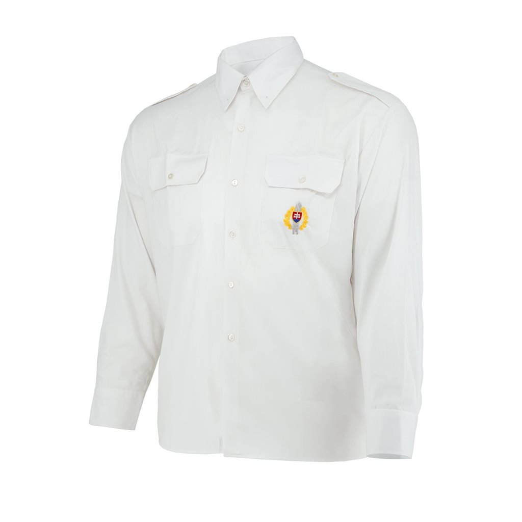 Košile SK s dlouhým rukávem slovenská BÍLÁ vel. 1-44