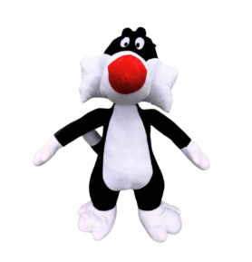 Tomido Plyšová kočka Kocour Sylvester 100 cm bílo-černá