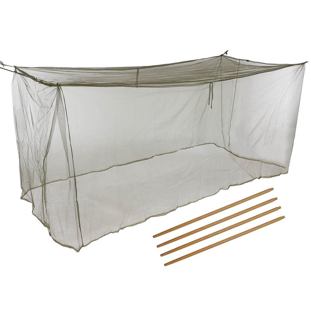 Moskytiéra francouzská 220x110x100cm na lůžko + dřevěné tyčky