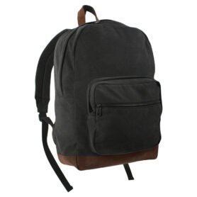 ROTHCO batoh VINTAGE TEARDROP kožené prvky ČERNÝ