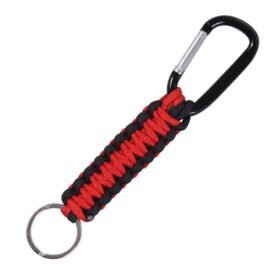 ROTHCO klíčenka PARACORD s karabinou ČERVENO-ČERNÁ