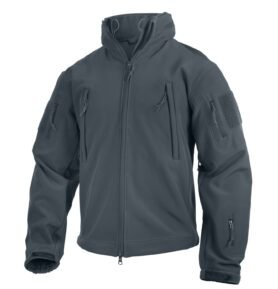 Bunda TACTICAL s kapucí softshell ŠEDÁ vel. 3XL