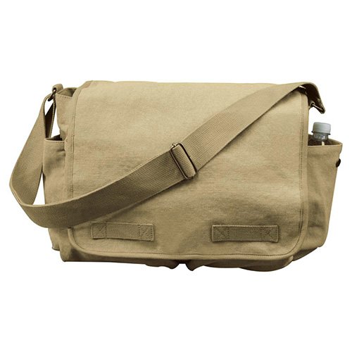 ROTHCO taška VINTAGE přes rameno 38 x 28 x 15 cm KHAKI